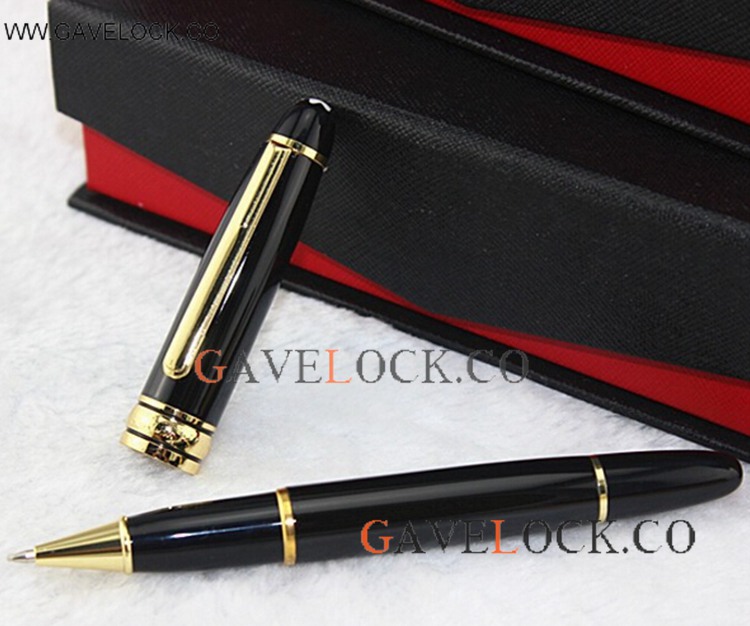 Copy Montblanc Meisterstuck Rollerball Pen Black&Gold Clip 149 XL